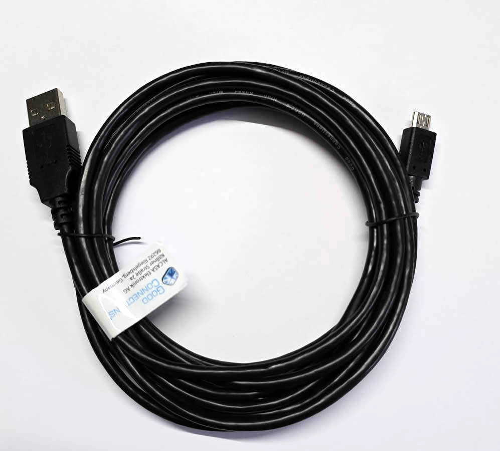 a black cable with a white label
