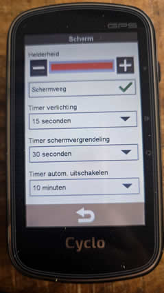 Mio Cyclo 400 405 600 605 scherm